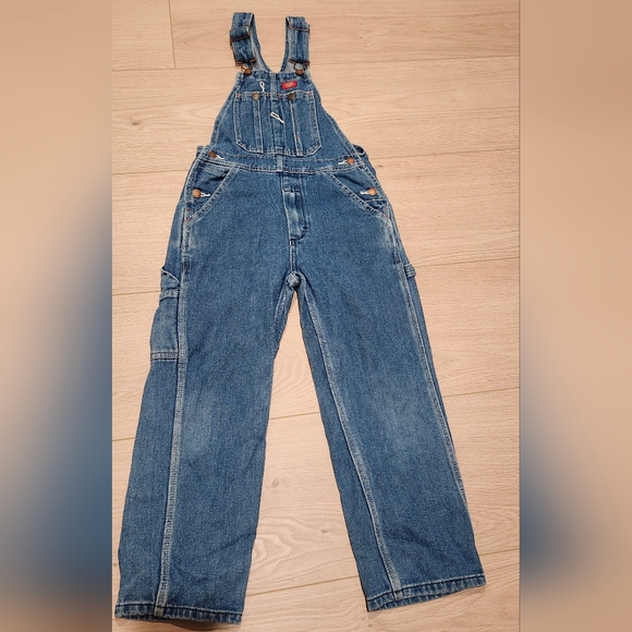 Kid Dickies Blue Denim Overalls - Picture 1 of 4